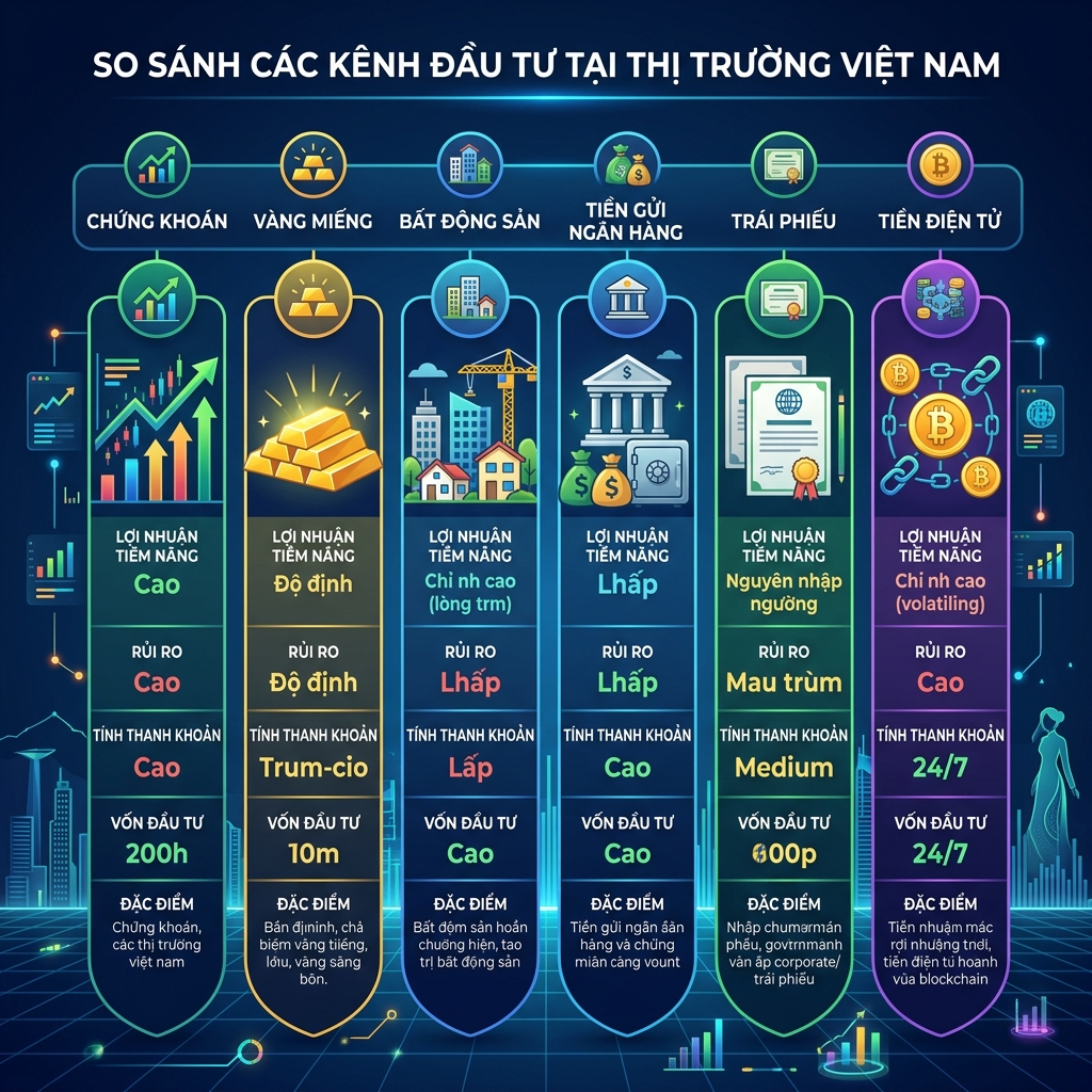 Tự do tài chính & Các kênh đầu tư phổ biến