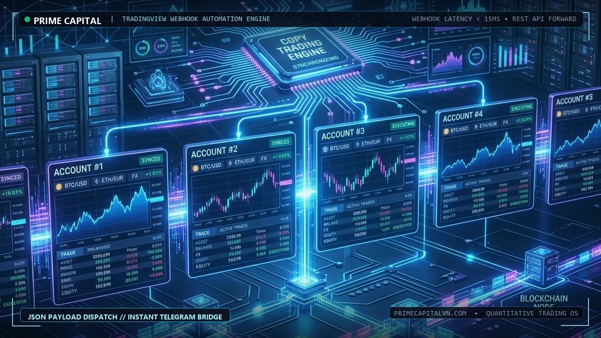 Hướng dẫn tích hợp Webhook TradingView gửi tín hiệu tự động về Telegram và hệ sinh thái Prime