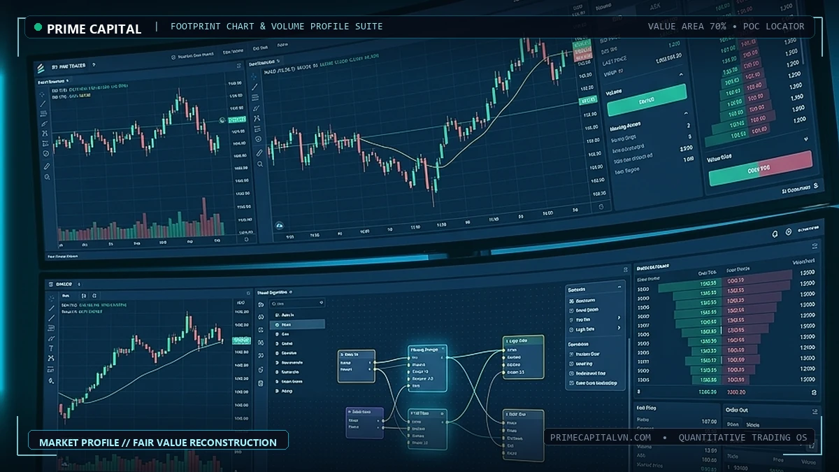 Ứng dụng Footprint Chart và Volume Profile để xác định vùng giá trị Fair Value Area (VA)